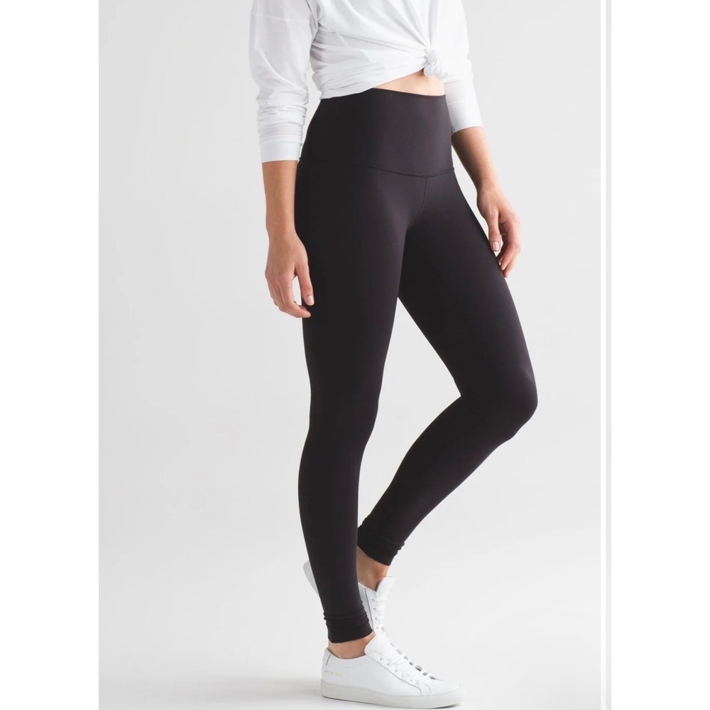 Sweetflexx Resistance Band Leggings Black High Waisted Pockets Size 12 active